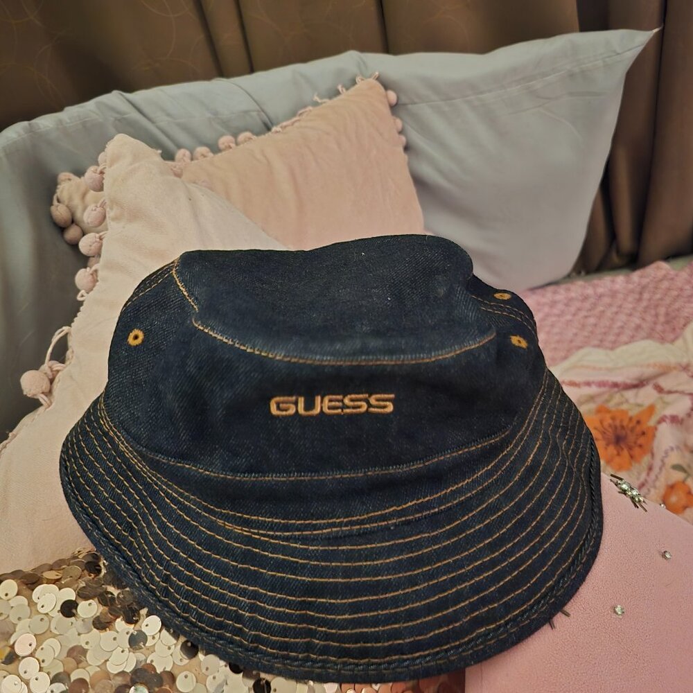 Guess Vintage Hat blue jean $72